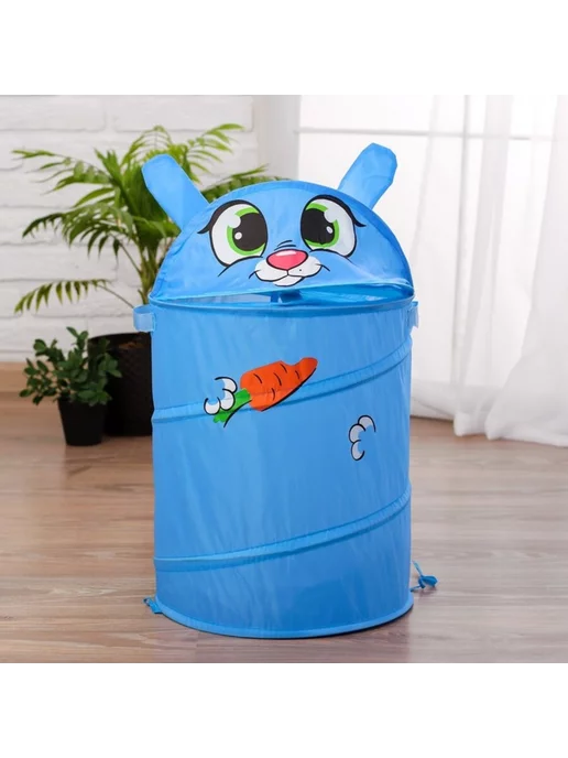 Славный малыш Корзина для игрушек Котик 55x33x33 см с ручками, 37.5x37.5x55 см, фото 4