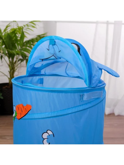 Славный малыш Корзина для игрушек Котик 55x33x33 см с ручками, 37.5x37.5x55 см, фото 5