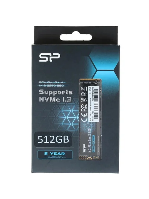 Silicon Power SSD диск SP512GBP34A60M28, 512 ГБ PCI-Express, 512 ГБ, фото 4