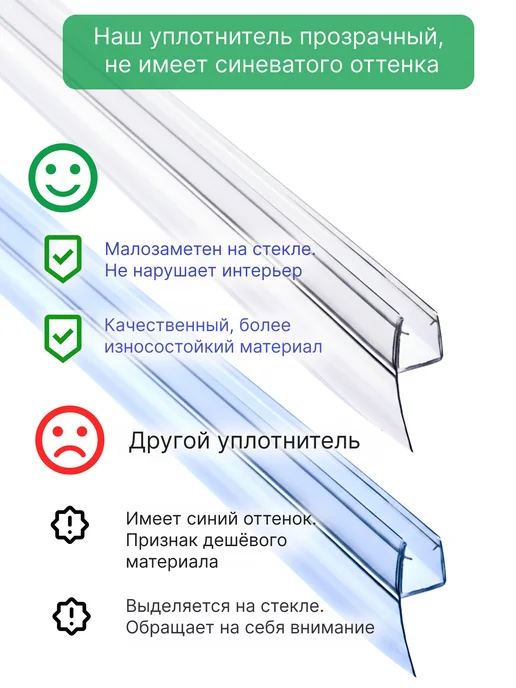 MONSOON˙ Уплотнитель для душевой кабины 5-6 мм У3108 73 см, вариант, фото 5