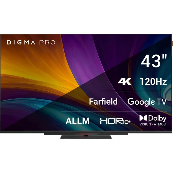 Телевизор 43″, 3840×2160, USB 2, Smart TV