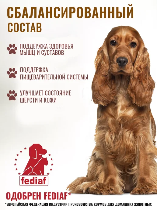 Сухой корм Деревенские лакомства для собак, говядина, 2 кг, фото 4