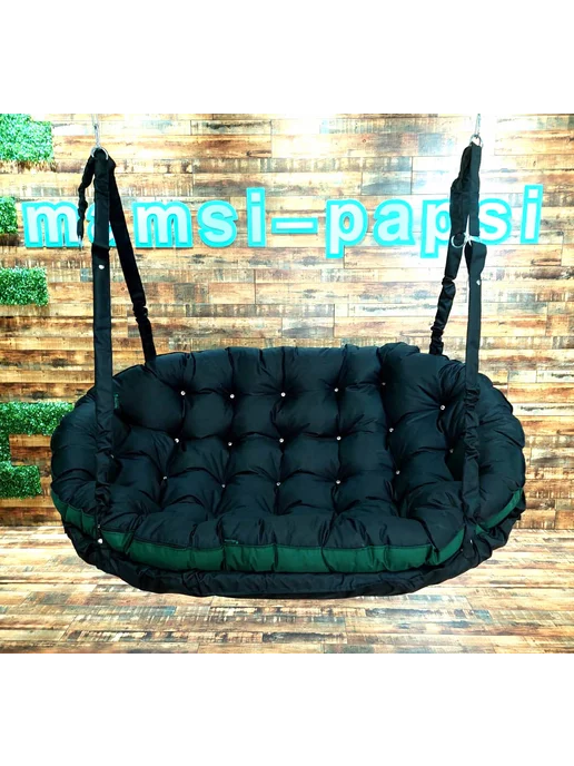 MAMSI-PAPSI Качели диван подвесные садовые 140х100х15см, 140x100x15 см, фото 2