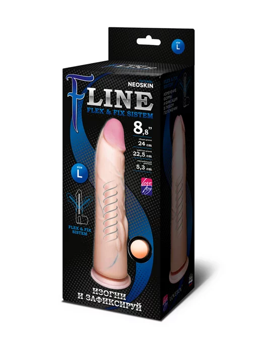 Lovetoy Фаллоимитатор неоскин на присоске (24, Ø 5.3 см), бежевый
