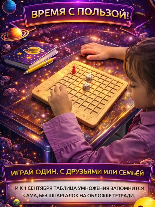MOS TOYS Таблица умножения игра, бежевый, фото 5