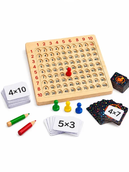 MOS TOYS Таблица умножения игра, бежевый, фото 7