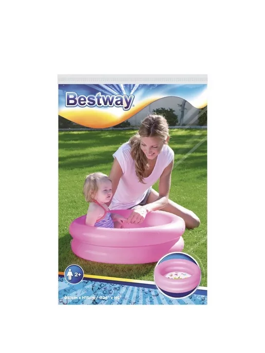 Bestway Бассейн надувной дeтский, 61х15см розовый, 61x15 см, фото 4