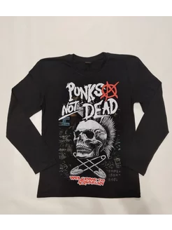 Футболка с длинным рукавом Лонгслив Punks not Dead черная