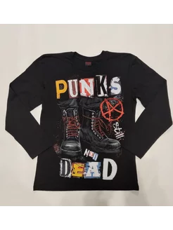 Футболка с длинным рукавом Лонгслив Punks not Dead черная