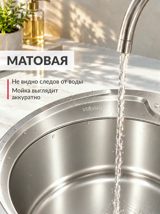 Premial Нержавеющая мойка для кухни,раковина врезная, серый, фото 2