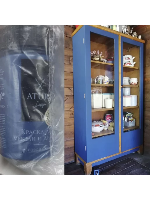 Aturi Design Краска для мебели и дерева без запаха меловая быстросохнущая, 400 г, фото 5