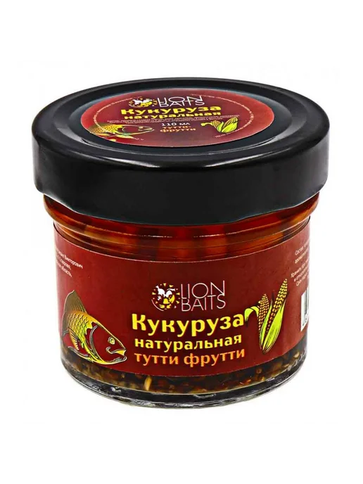 Lion Baits Кукуруза для рыбалки Тути Фрути 110мл (2шт), 110 мл, 2 шт, фото 2