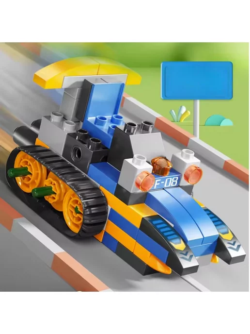 LEGO Конструктор Полицейская машина 6в1, синий, фото 5
