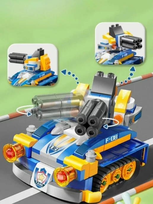 LEGO Конструктор Полицейская машина 6в1, синий, фото 6