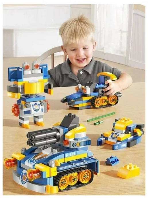 LEGO Конструктор Полицейская машина 6в1, синий, фото 7