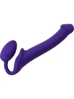 Фиолетовый безремневой страпон Silicone Bendable Strap-On -