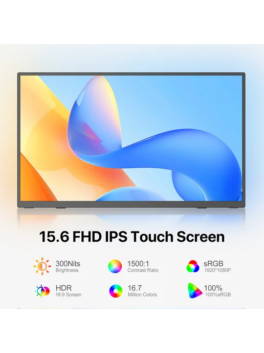 Uperfect 15,6 - дюймовый сенсорный экран с батареей 10800 мАч, 10800 мАч, фото 2