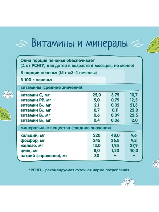 ФрутоНяня Печенье мультизлаковое с 6 месяцев 50 г 2 шт, 50 г, 2 шт, фото 5