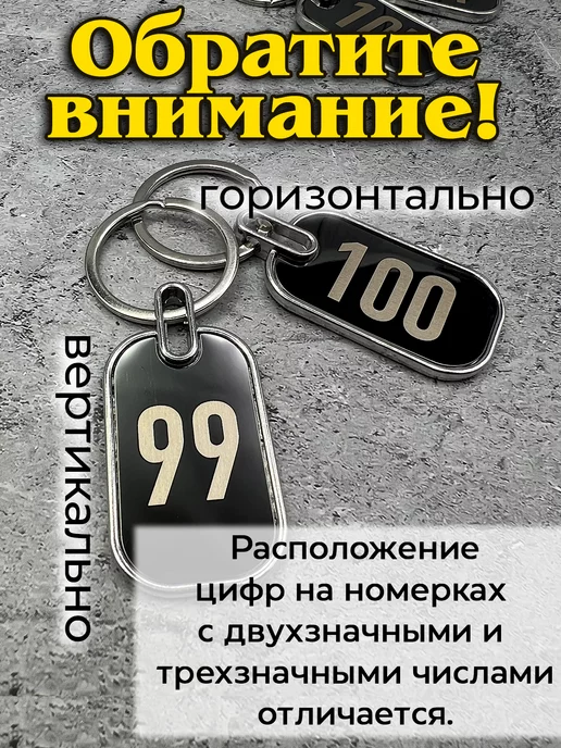 Фото+ Номерки на ключи металл, 11-15, серый, фото 2
