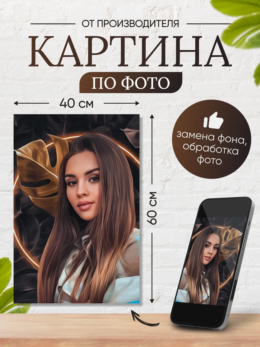 Картина по фото на холсте на заказ 40х60