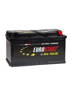 Аккумулятор Eurostart Extra 90 Ач 740 А обратная R+ Eurostart 220107040 купить за 8 695 ₽ в интернет-магазине Wildberries