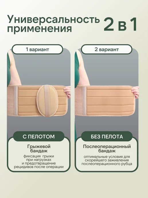 Amiria Бандаж для грыжи живота, противогрыжевый, бежевый, фото 6