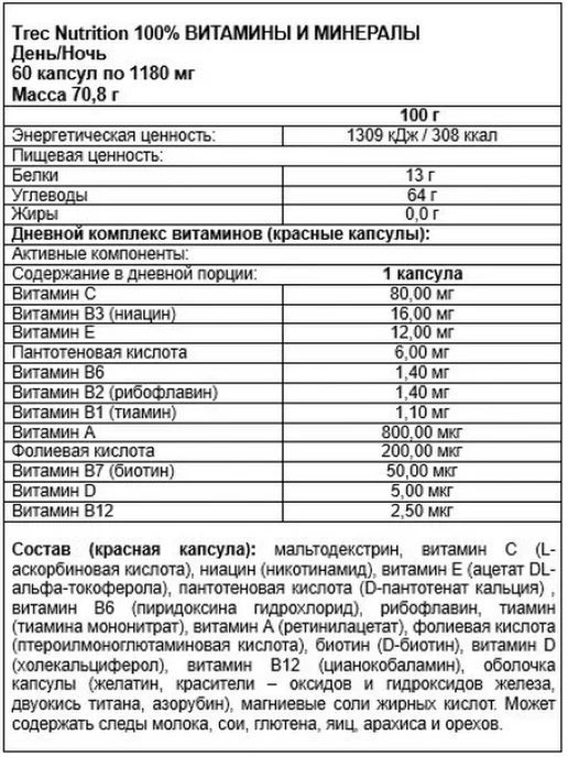 Trec Nutrition TREC, Комплекс Витаминов и Минералов, вариант, фото 4