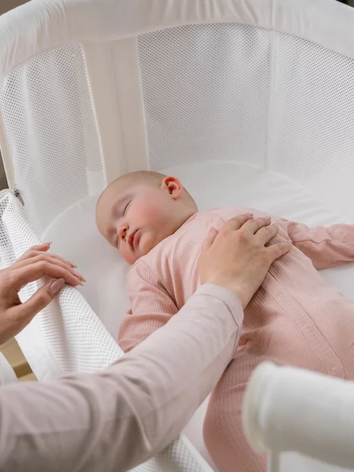 BABYROX Колыбель люлька приставная для новорожденного, белый, фото 3