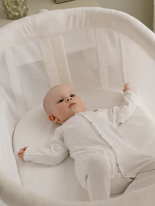 BABYROX Колыбель люлька приставная для новорожденного, белый, фото 4