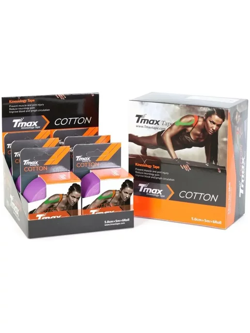 Tmax Тейп кинезиологический Extra Sticky 5 см x 5 м, 423198, 5 м, фото 4