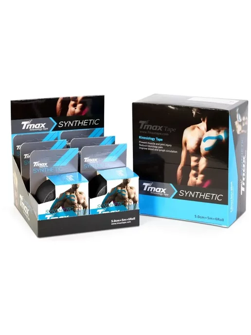 Tmax Тейп кинезиологический Synthetic Black 5 см x 5 м, 423341, 5 м, фото 2