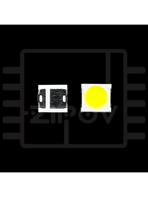 Zipov Светодиод LED SMD 3030 2W, белый 6000K (3V 600mA) 100 шт, 2 Вт, 100 шт, фото 2