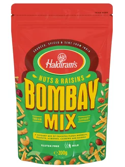 Индийская закуска Бомбей микс орехи и изюм (Bombay mix),200г