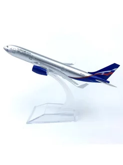 Модель самолета 16 см, Airbus а330 "Aeroflot', металл