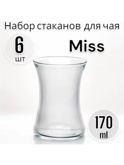 Набор стаканов для чая армуды 6 шт 170 мл Pasabahce 220288221 купить за 669 ₽ в интернет-магазине Wildberries