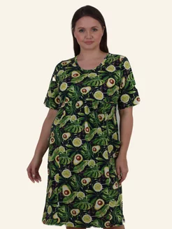 Туника платье хлопок с коротким рукавом COMATA 220350901 купить за 951 ₽ в интернет-магазине Wildberries