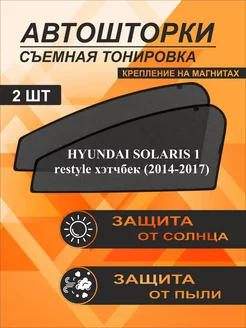 Автошторки на Hyundai Solaris 1 restyle (2014-2017)хэтчбек