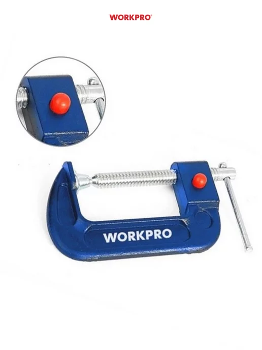 WORKPRO Струбцина С-образная 100 мм, WP232023, вариант, фото 6