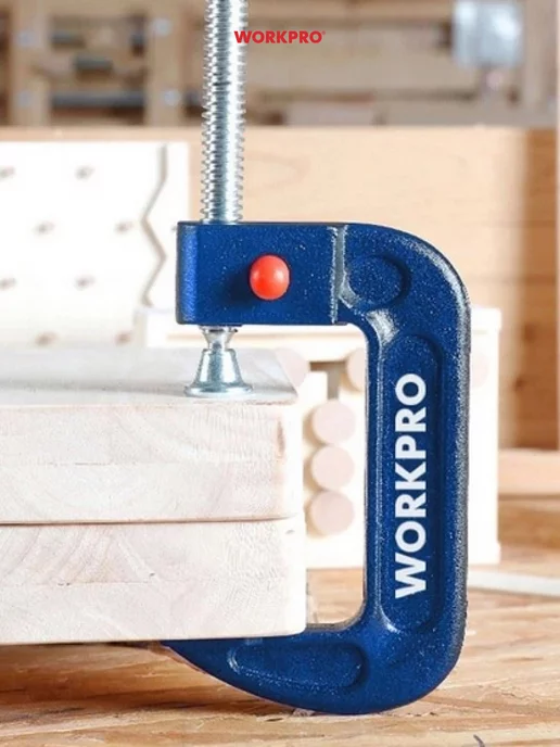 WORKPRO Струбцина С-образная 150 мм, WP232024, вариант, фото 7