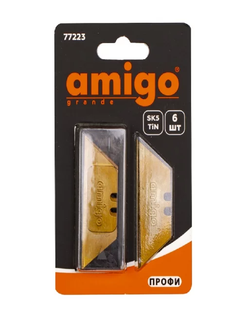 Amigo Grande Набор трапециевидных лезвий для монтажного ножа, 6 штук, вариант, фото 2