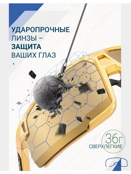 Kapvoe Солнцезащитные спортивные очки антиблик для велоспорта, белый, фото 7