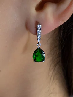 Серьги бижутерия с камнями зеленые ColorFul Charm 220475906 купить за 433 ₽ в интернет-магазине Wildberries