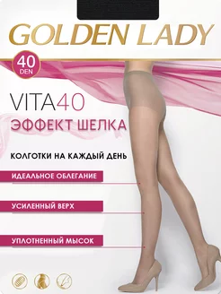 Полупрозрачные капроновые колготки Vita 40 ден, с шортиками GOLDEN LADY 220476032 купить за 263 ₽ в интернет-магазине Wildberries