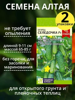 Семена Огурец Селедочка АЛТ 2 пачки Среди цветов Воронеж 220503843 купить за 145 ₽ в интернет-магазине Wildberries