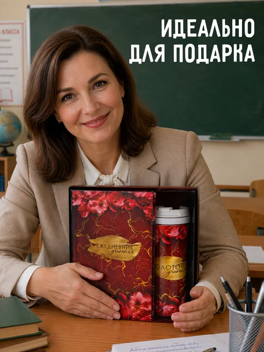 Сима-Ленд & ArtFox Подарочный канцелярский набор учителю ежедневник, черный, фото 4
