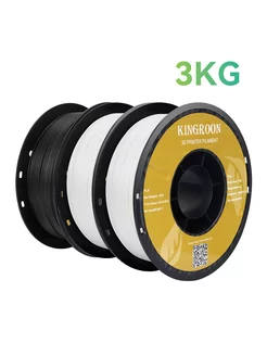 Пластик для 3d принтера PLA 3 кг White+Black KINGROON 220669115 купить за 2 854 ₽ в интернет-магазине Wildberries