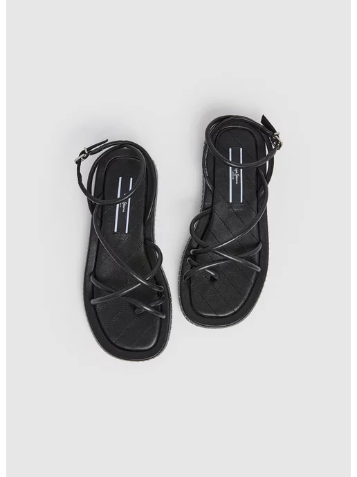PEPE JEANS LONDON Сандалии на платформе, черный, фото 3