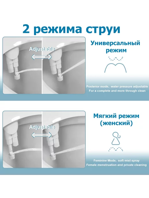 FixLike Гигиенический душ-биде приставка накладка для унитаза, белый, фото 2