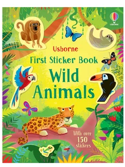 Детские наклейки First Sticker Book Wild Animals