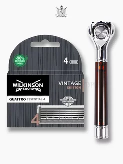 Premium Vintage Бритвенный станок + 4 сменных кассет wilkinson sword 220808594 купить за 959 ₽ в интернет-магазине Wildberries